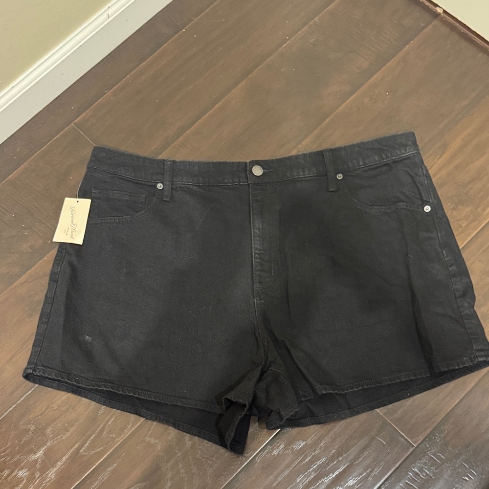Plus Size Universal Thread Black High Rise 90s CutOff Shorts sz 22 NWT